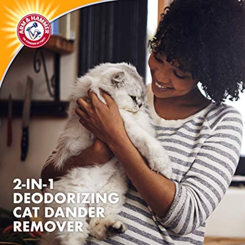 Arm & Hammer 2-in-1 Deodorizing & Dander Reducing Shampoo for Cats, Baking Soda Cat Shampoo for Dander, Odor Control and Coat Cleaning, Lavender Chamomile Scent, 20 Fl Oz