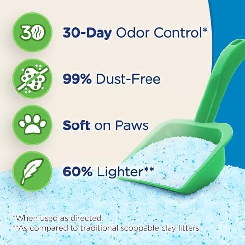 Ultra Fresh Scented Micro Crystals Premium Cat Litter - 99.9% Dust Free, Soft on Paws - 5 Lbs.