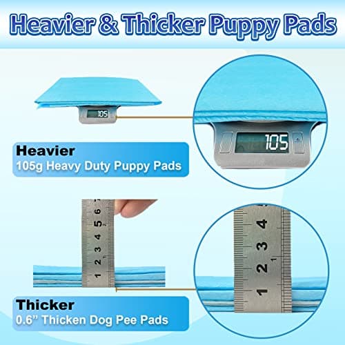 Dogcator Puppy Pads Extra Large 30"x36", 40 Count Thicken XLarge Puppy Pee Pads for Dogs Super Absorbent, Leak-Proof Disposable Pet Training Pad, Potty Piddle Mats for Puppies, Cats, Doggies, Blue