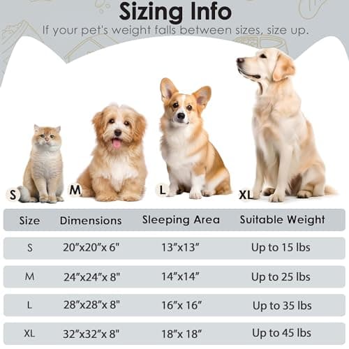 Hoewina Dog & Cat Bed for Indoor Cats, 20in Calming Donut Bed for Puppy and Kitten, Washable Round Fluffy Pet Bed for Small Medium Dogs and Cats (Light Grey)