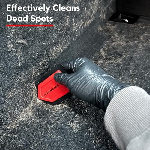 Detail Demands Mini Pet Hair Remover | Dog Hair Remover for Car Carpet & Car Cleaning Supplies, Cat Hair Remover for Furniture, Reusable Carpet Brush and Lint Remover, Pet Hair Removal Tool